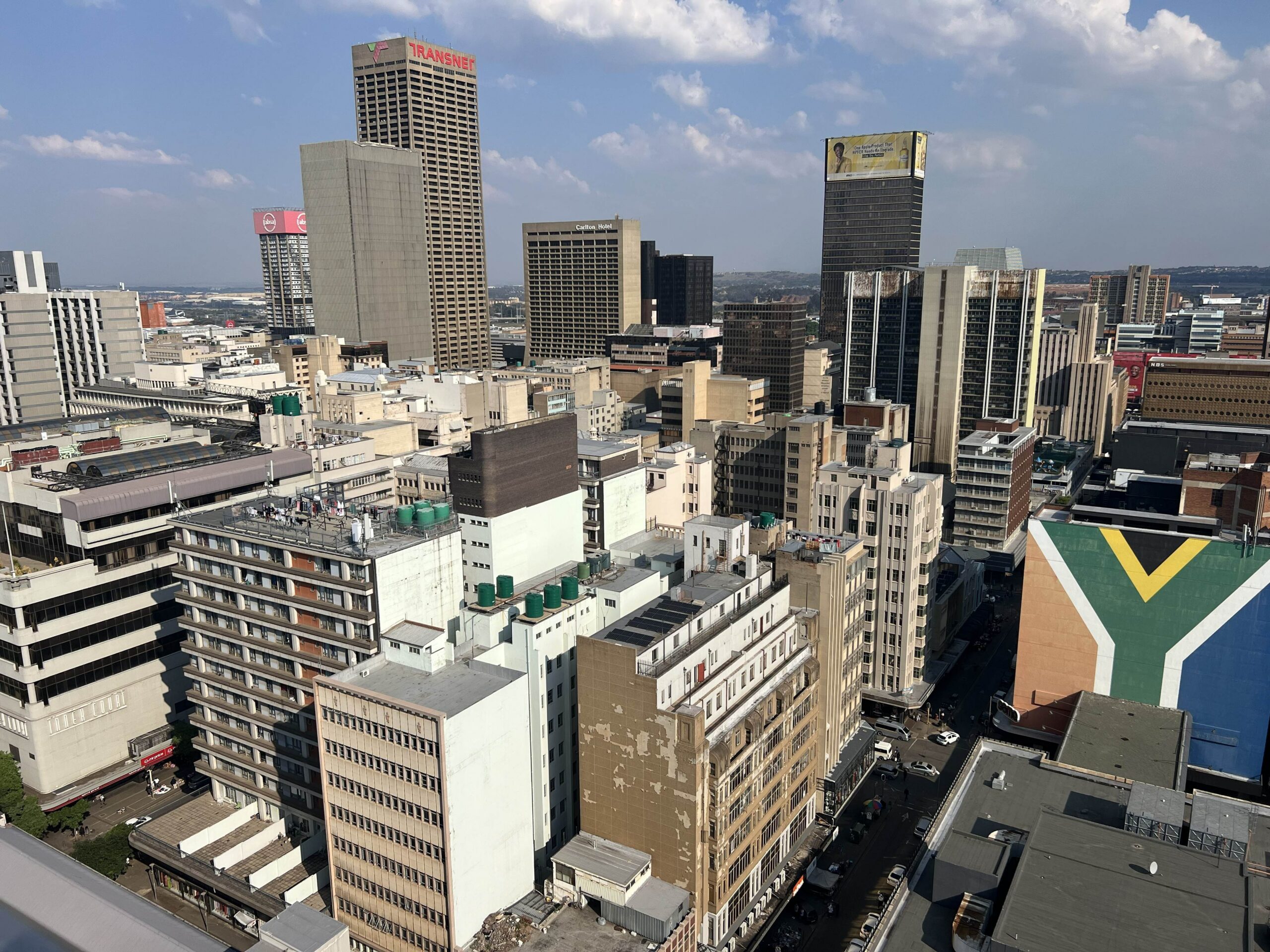 View South from Ansteys rooftop Jhannesburg