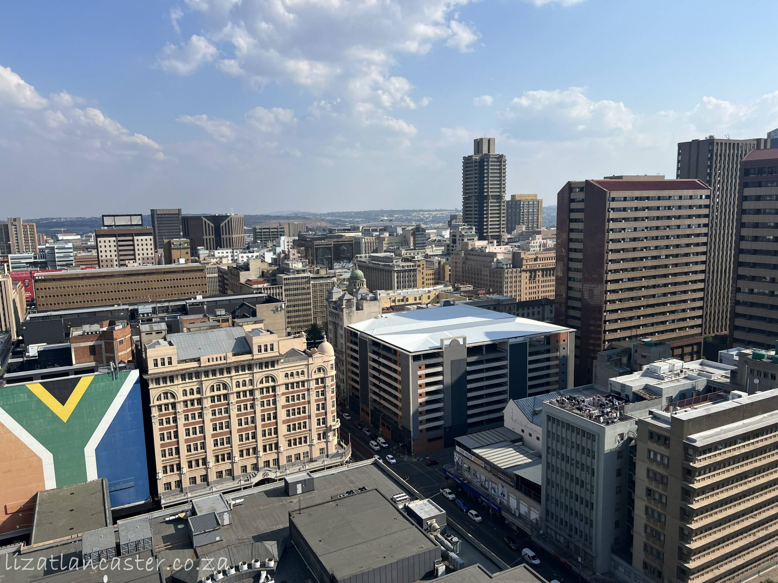 View from Ansteys south over Johannesburg City